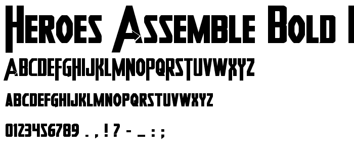 Heroes Assemble Bold Expanded font
